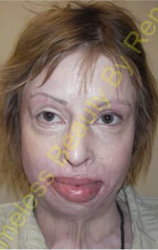 A close up of a woman 's face with the words witness written on the bottom