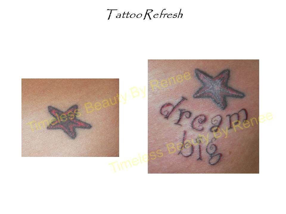 A picture of a tattoo that says dream big