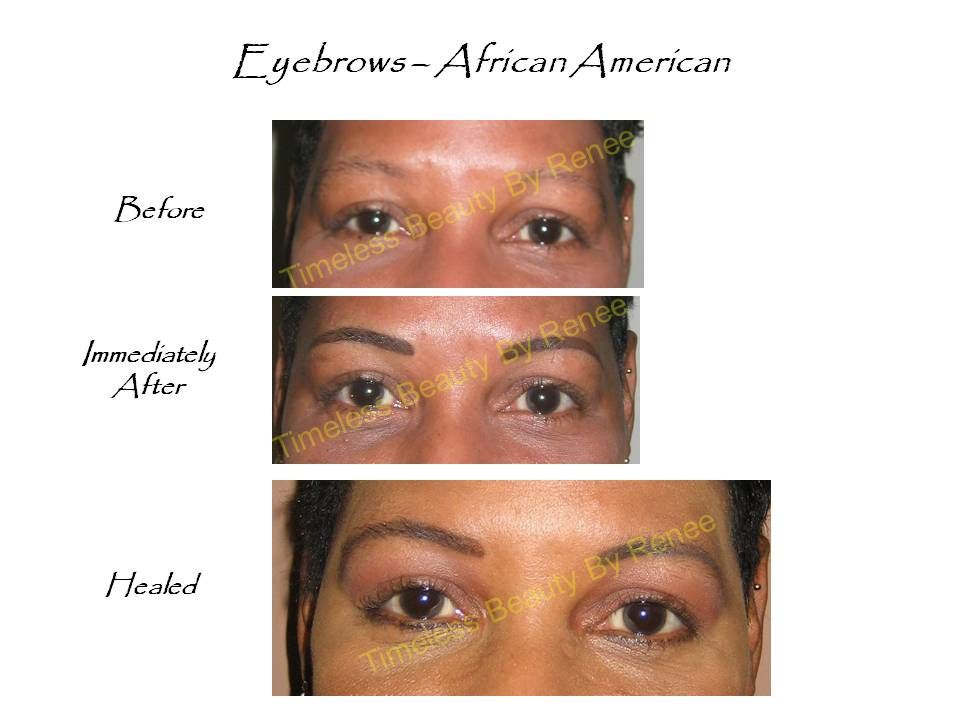 A before and after picture of a woman 's eyebrows
