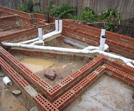 Series of pipes installed