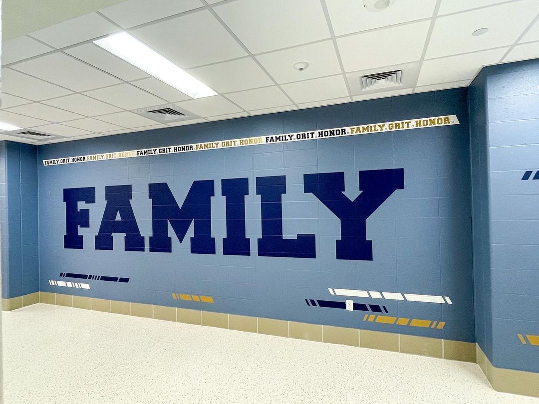 Wall with the word family on it — St. Louis, MO — The Designery Sign Shop