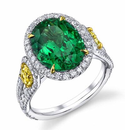 White Gold With Emerald Gemstone — Gadsden, AL — McNair Jewelers