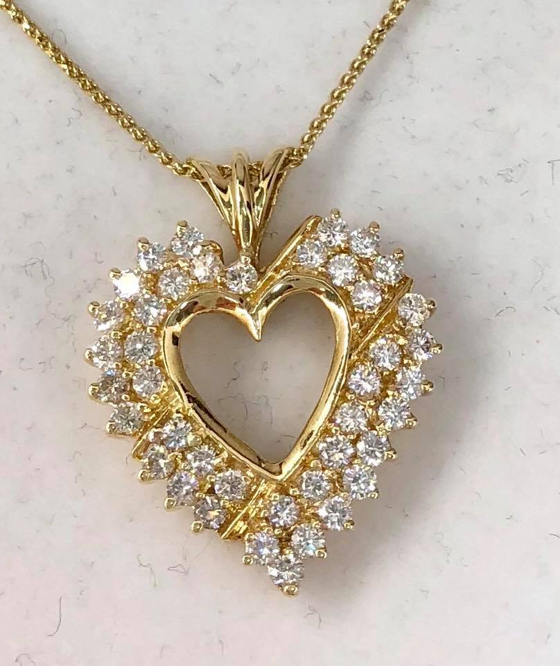 Precious Golden Heart Shape Necklace — Gadsden, AL — McNair Jewelers