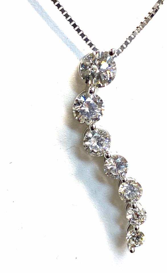 White Gold Necklace With Diamonds Pendant — Gadsden, AL — McNair Jewelers