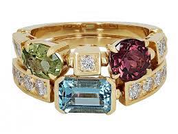 Gold Ring With Different Gemstones — Gadsden, AL — McNair Jewelers
