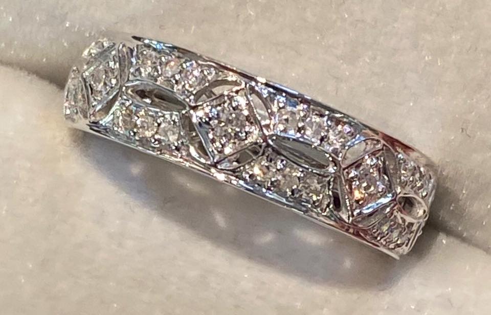 Engagement Ring With Diamond Crystals — Gadsden, AL — McNair Jewelers