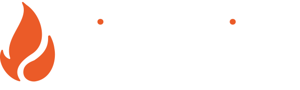 A white background with an orange flame on it.