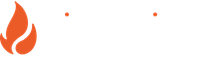 A white background with an orange flame on it.
