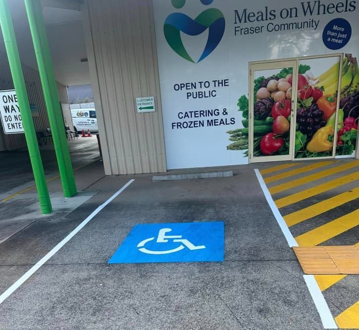A Signage for Wheelchair — Wide Bay Line Marking in Wondunna, QLD