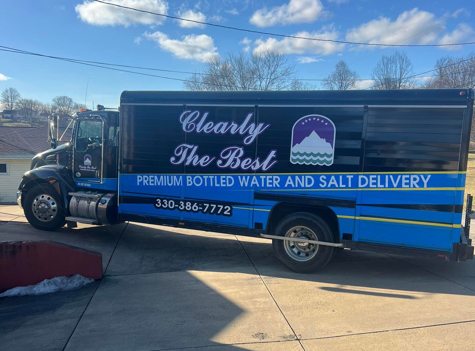 A delivery truck with 