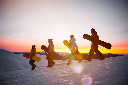 Kids going skiing