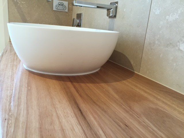 Round Sink On Top Of Wood Style Concrete — South East, QLD — Seamless Silicone