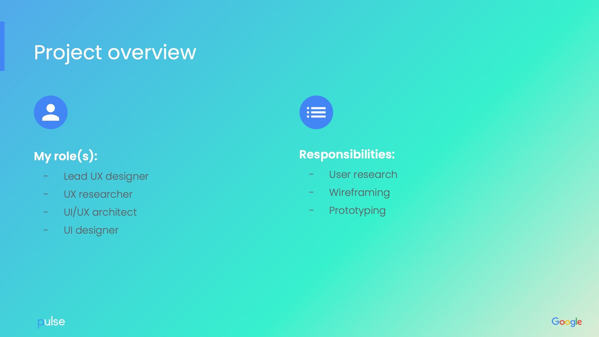 Overview Roles: UX designer, researcher and UI designer. Responsibilities: User research, wireframing, and prototyping.