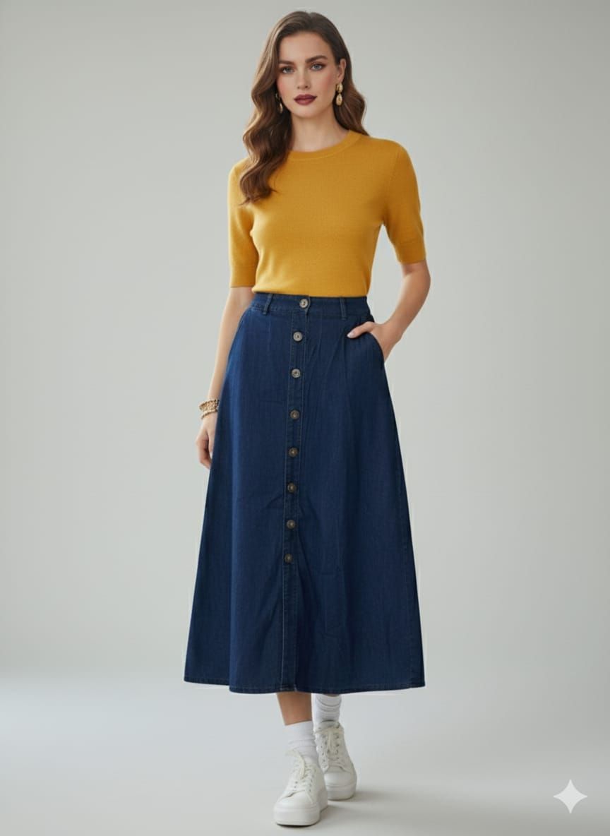 Falda vaquera clásica