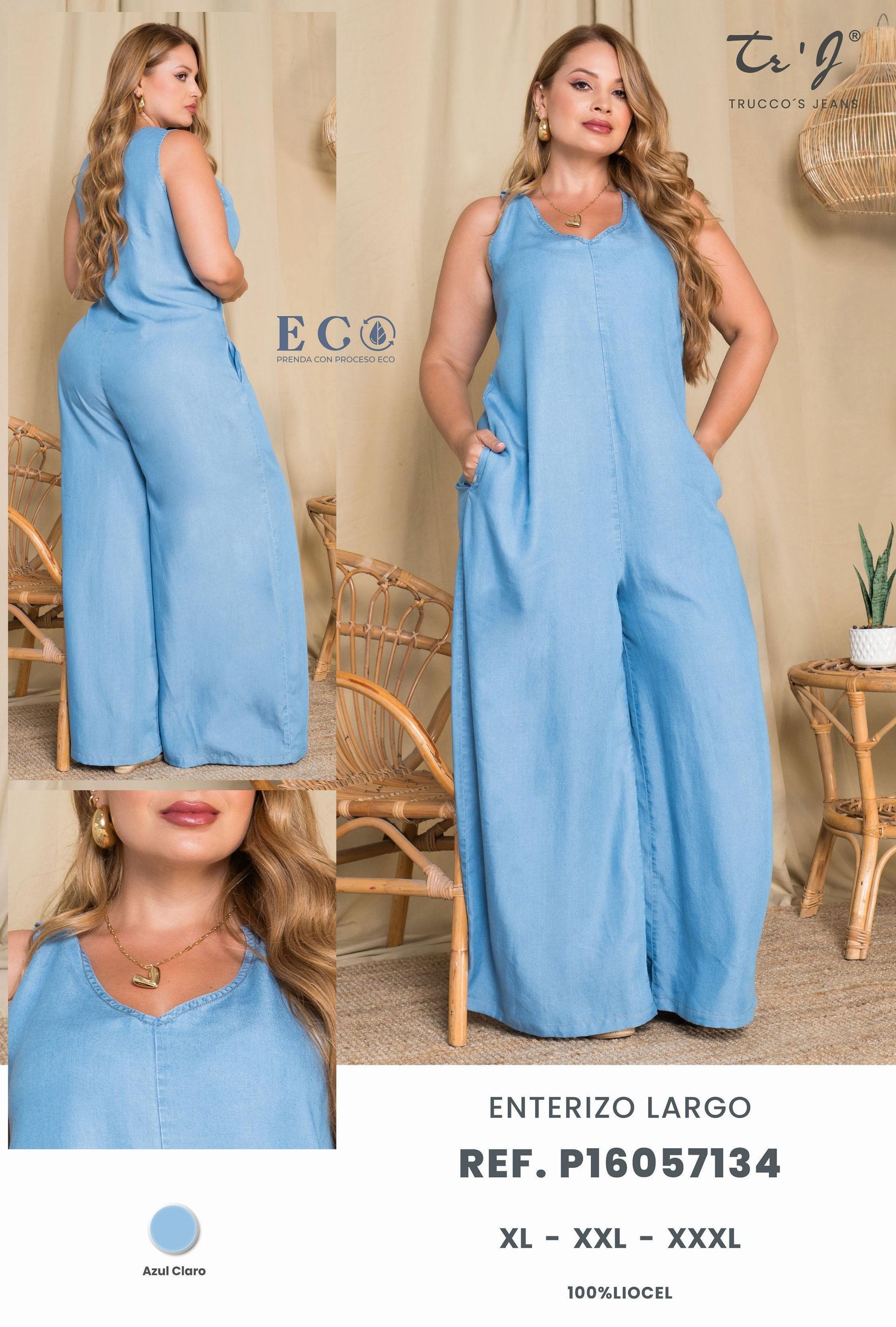 Enterizo en Chambray