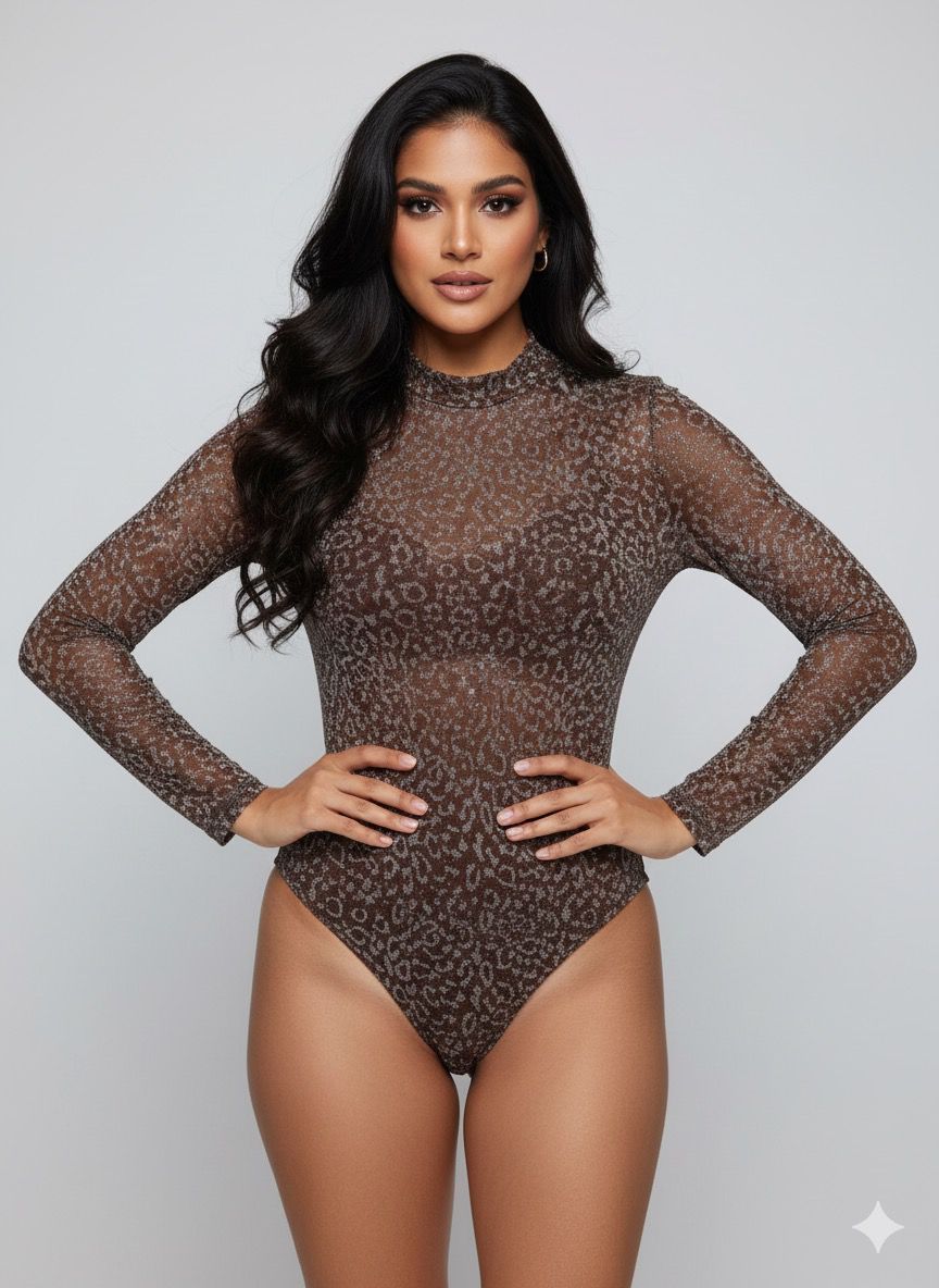 Body con trasparencia malla piel