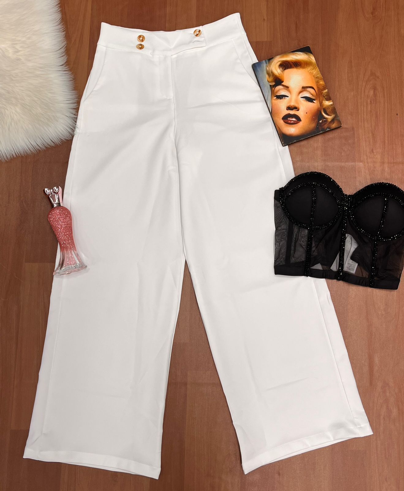 Pantalon noches de Viena bota ancha con bolsillos funcionales