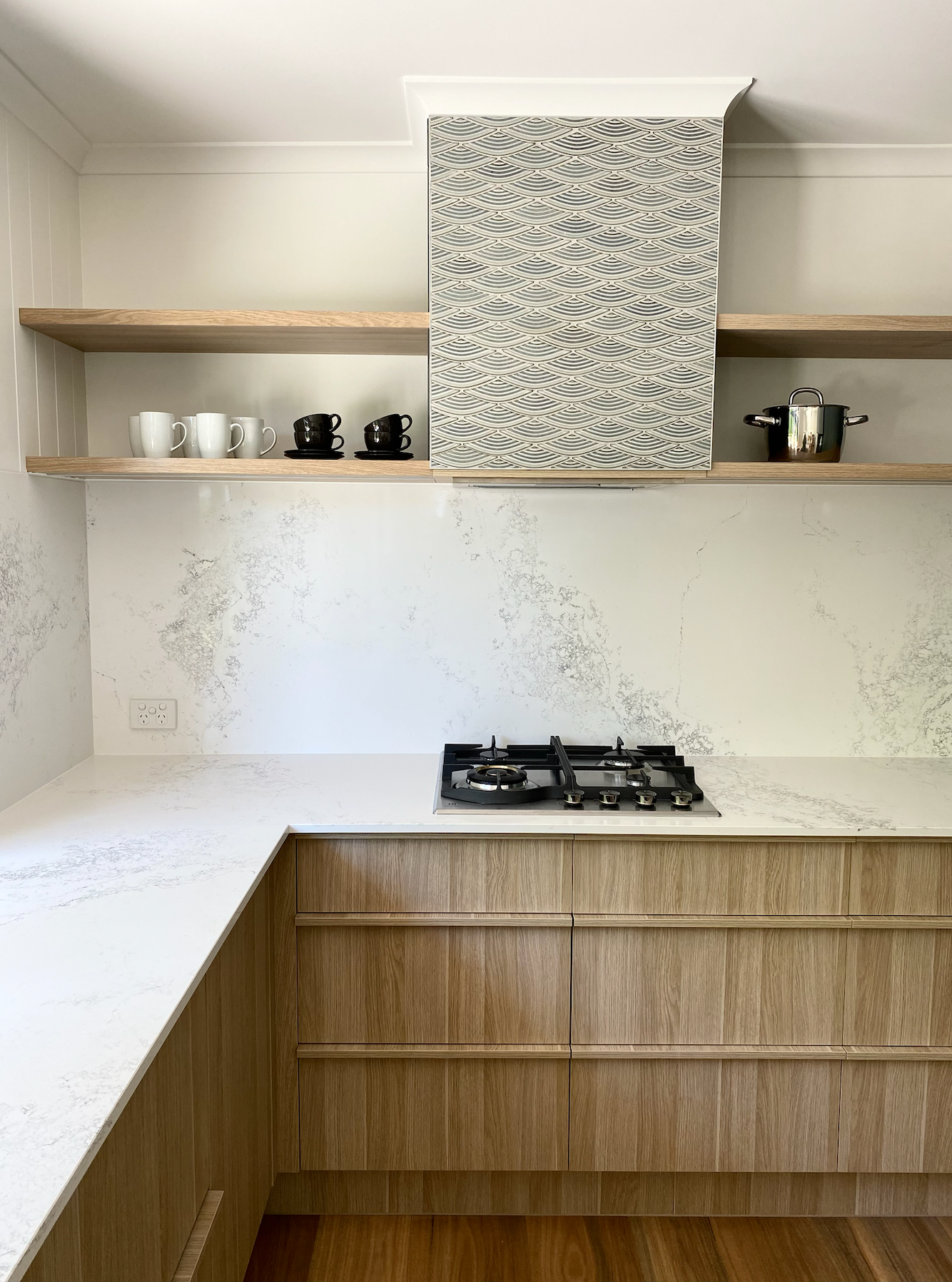 Stacked Washing Machine and Dryer in a Laundry Room — Foreshore Kitchens in Coolum Beach, QLD
