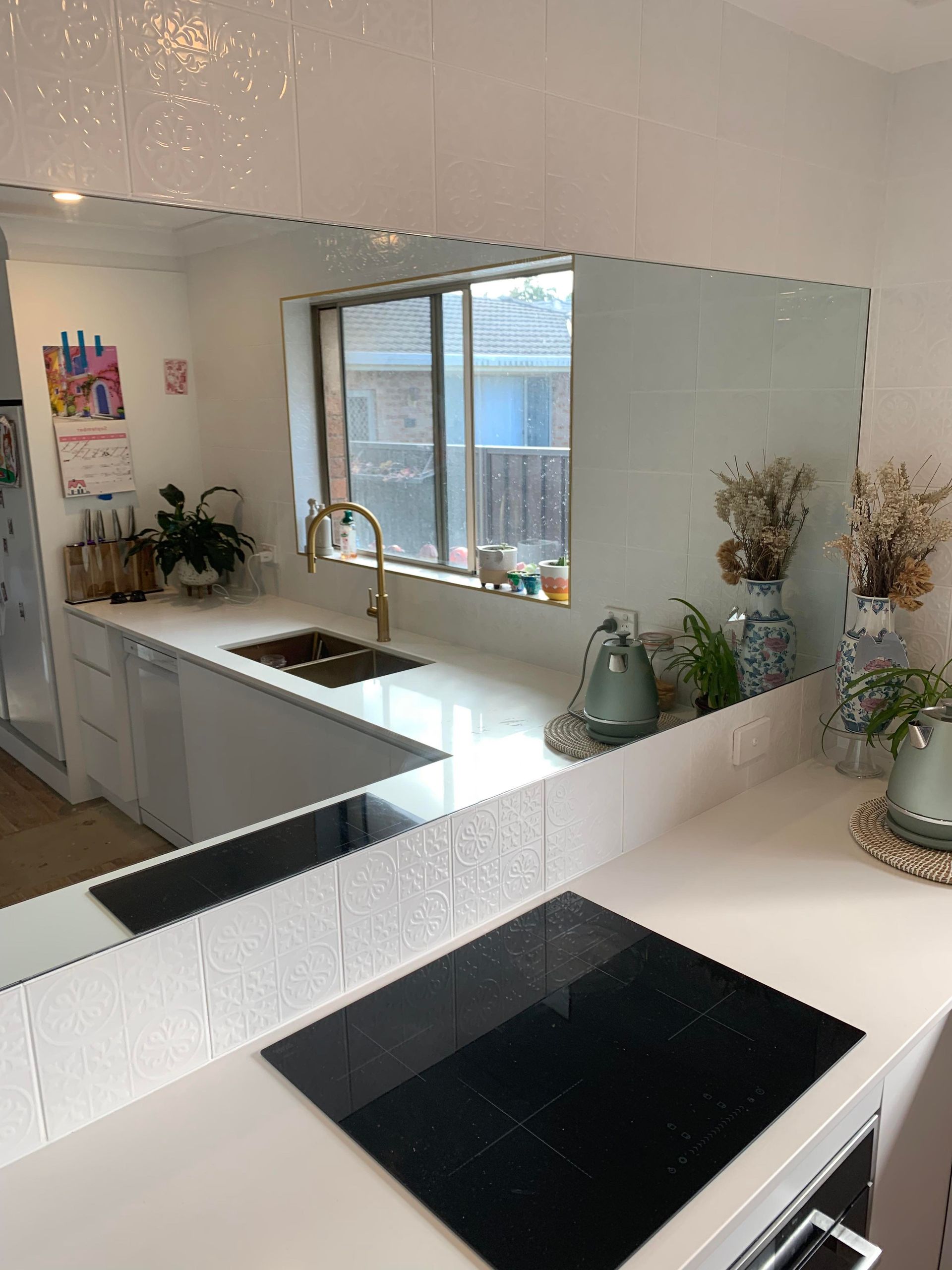 Modern White Kitchen with Countertop — Envy Glass in Nambucca Heads, NSW
