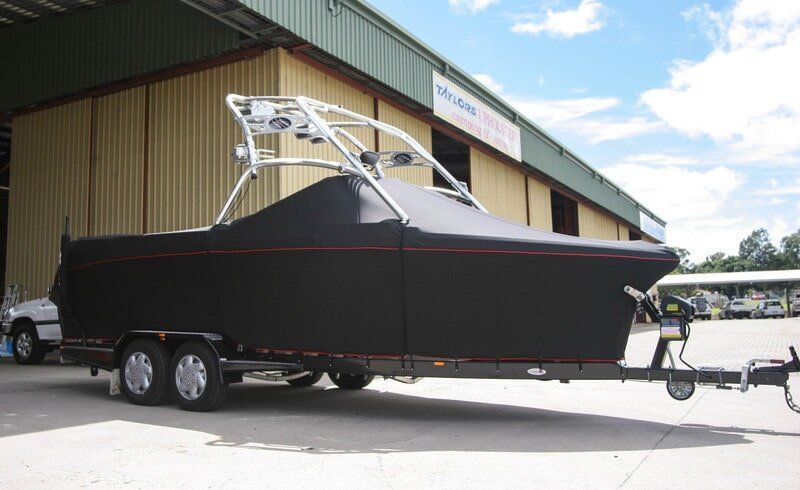 Boat on Trailer — Taylor's Upholstery and Canvas in Mareeba, QLD