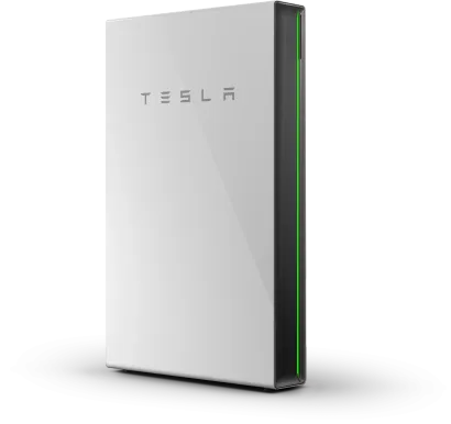 A white tesla solar panel sitting on top of a white surface.