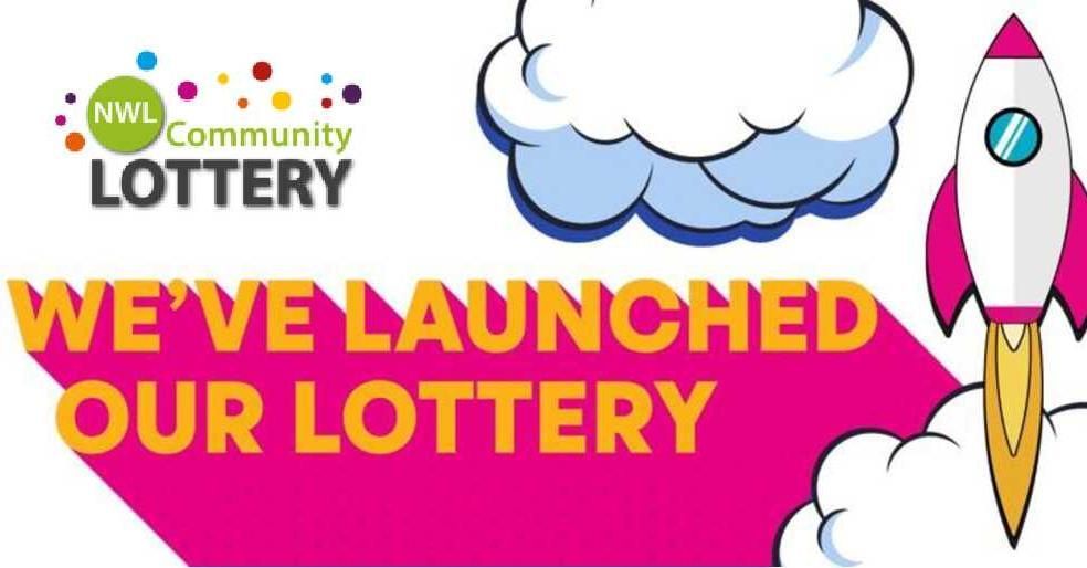 A sign that says we 've launched our lottery