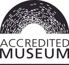 A black and white logo for the accredited museum