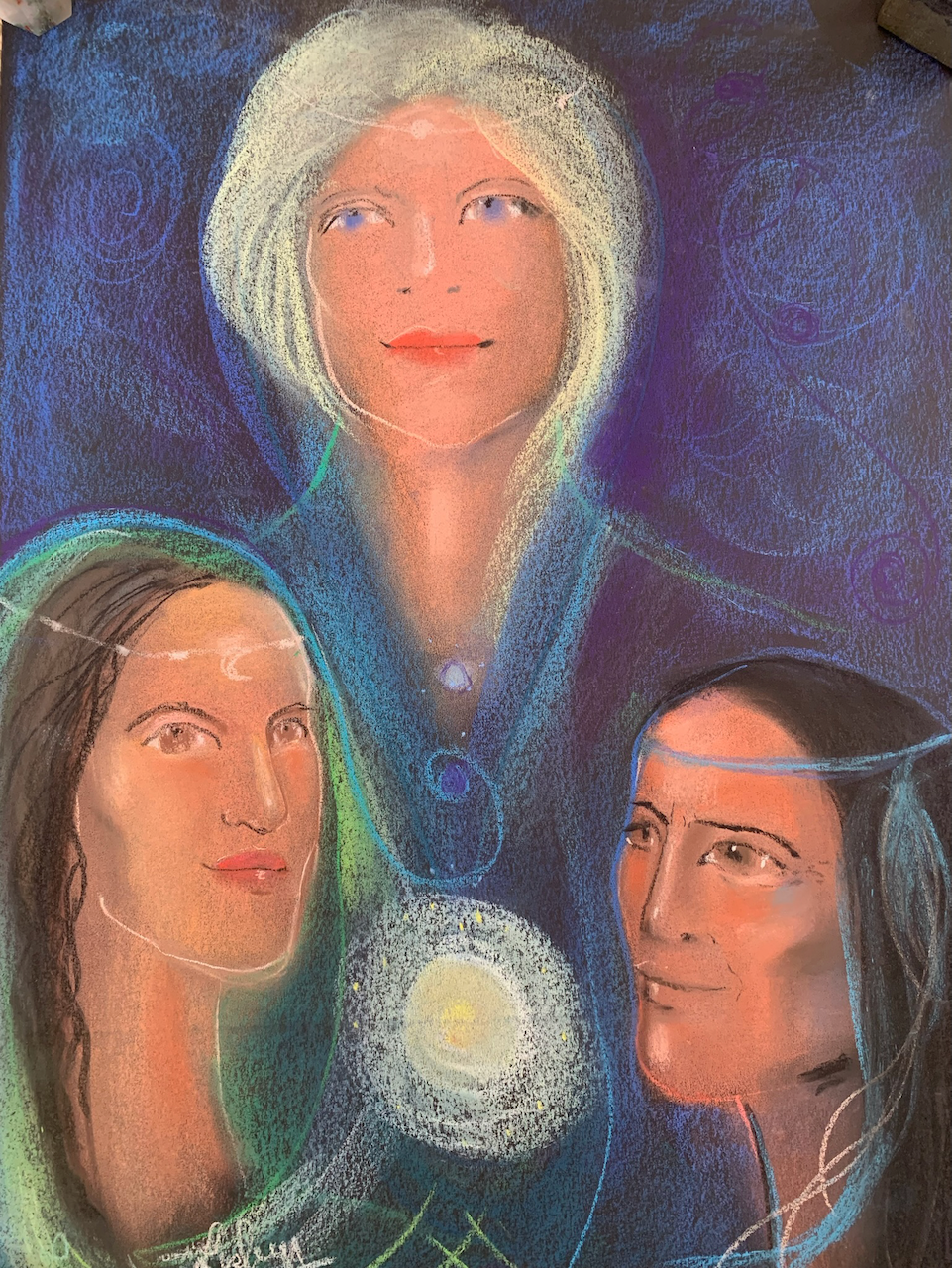 Painting of three spiritual people