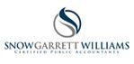 The logo for snowgarrett williams is a certified public accountant.