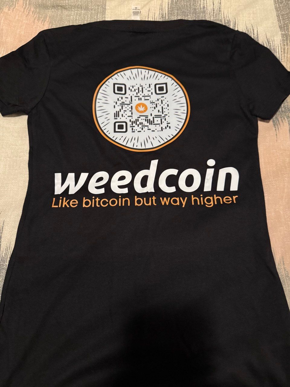 Weedcoin OG Women’s V-Neck Tee – “Like Bitcoin but Way Higher”