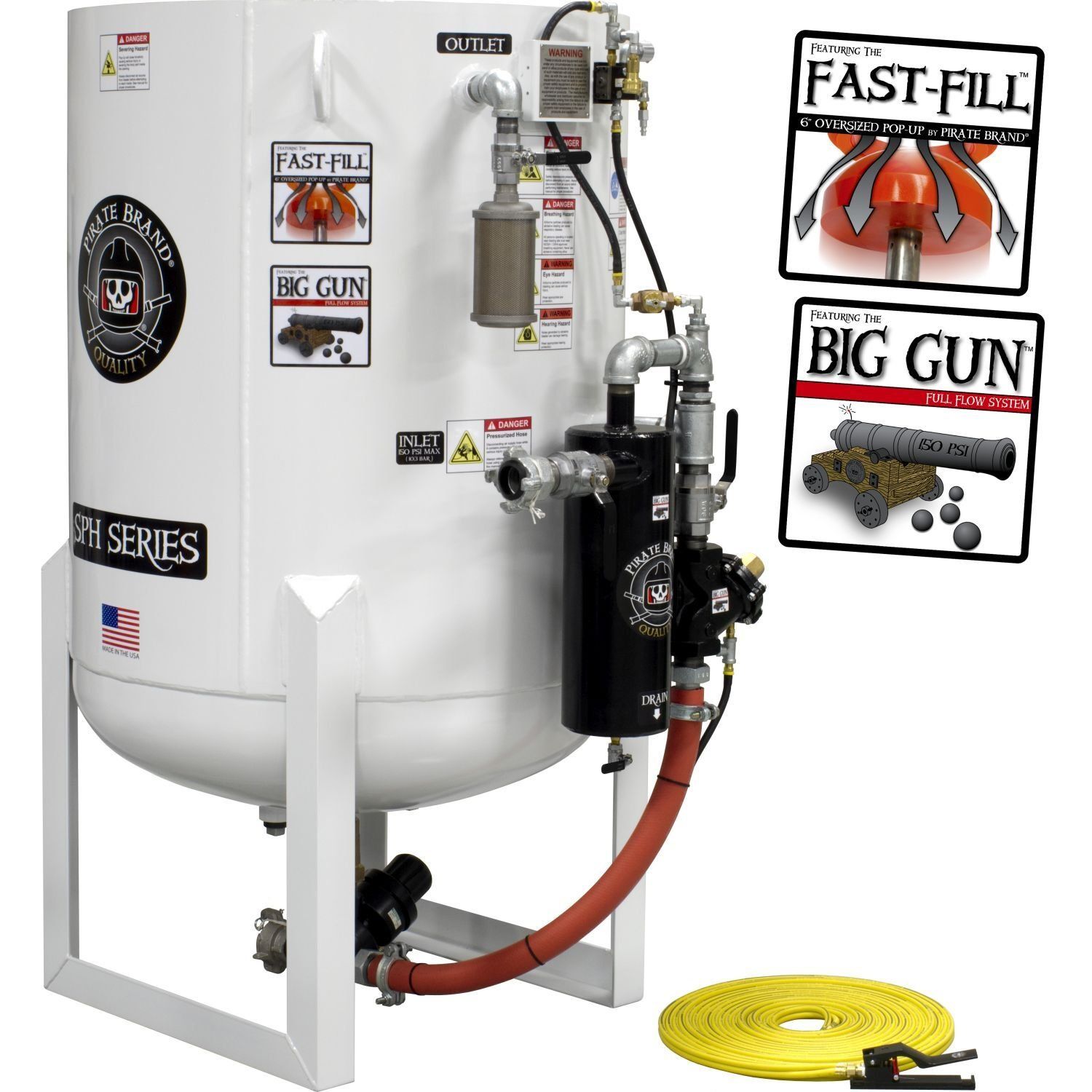 10.5 S-Series Portable Blast Machine with One Yellow Cables— Houston, TX — T-Tex Industries LLC GP