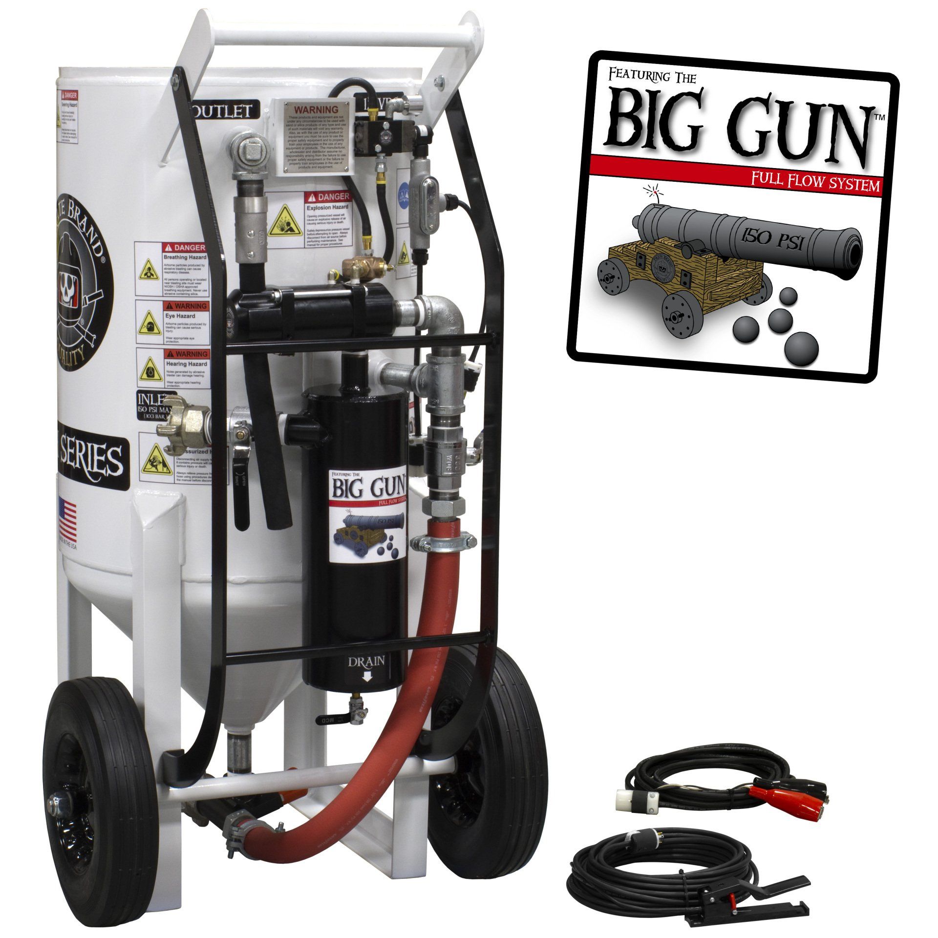 Big Gun 6.5 S-Series Portable Blast Machine with Two Cables — Houston, TX — T-Tex Industries LLC GP