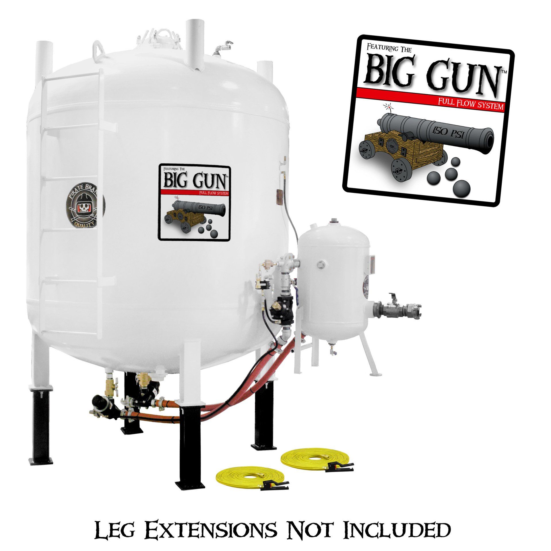 Big Gun 160 CU FT Bulk Blast Machine with 2 Yellow Hose — Houston, TX — T-Tex Industries LLC GP