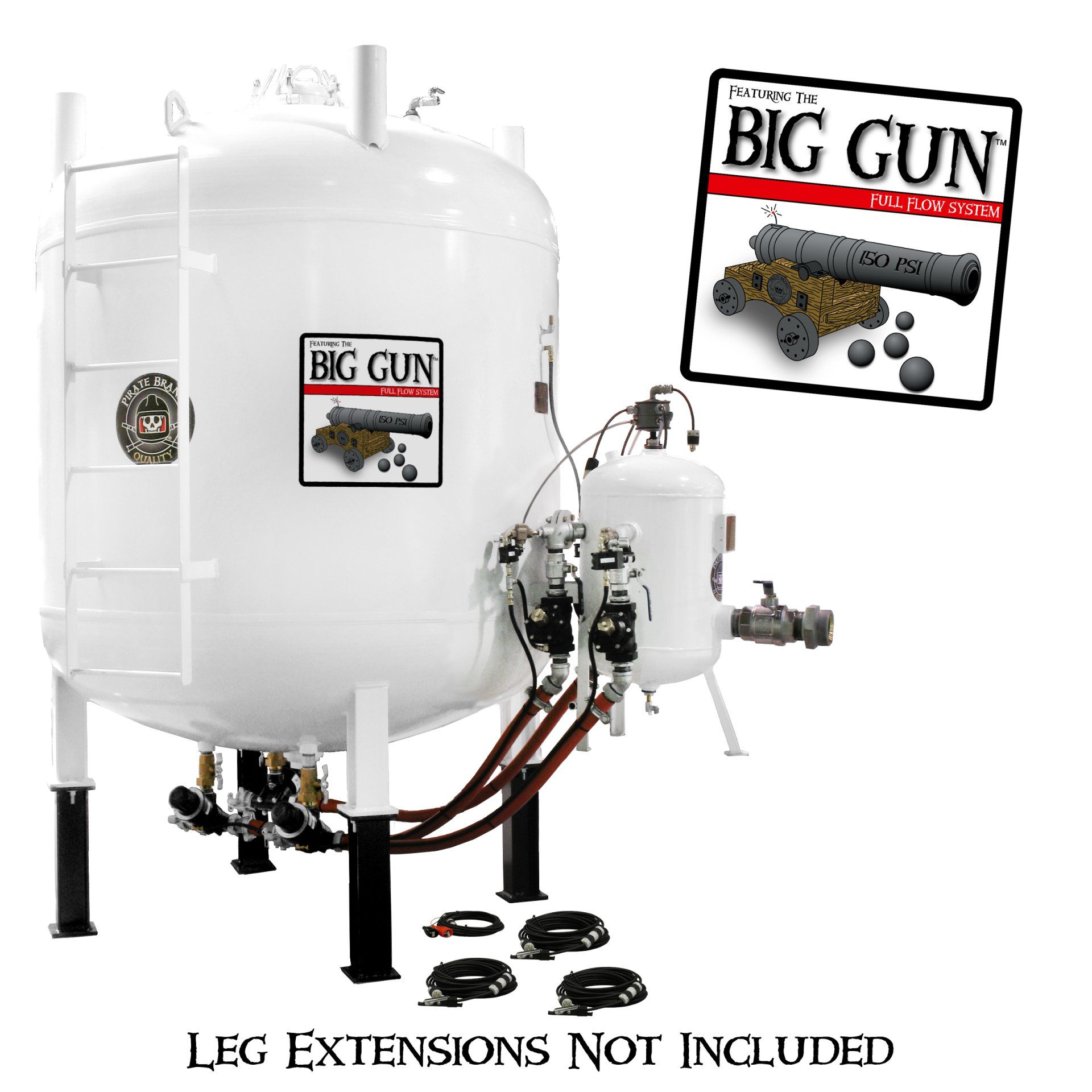 Big Gun 160 CU FT Bulk Blast Machine with 4 Black Hose — Houston, TX — T-Tex Industries LLC GP