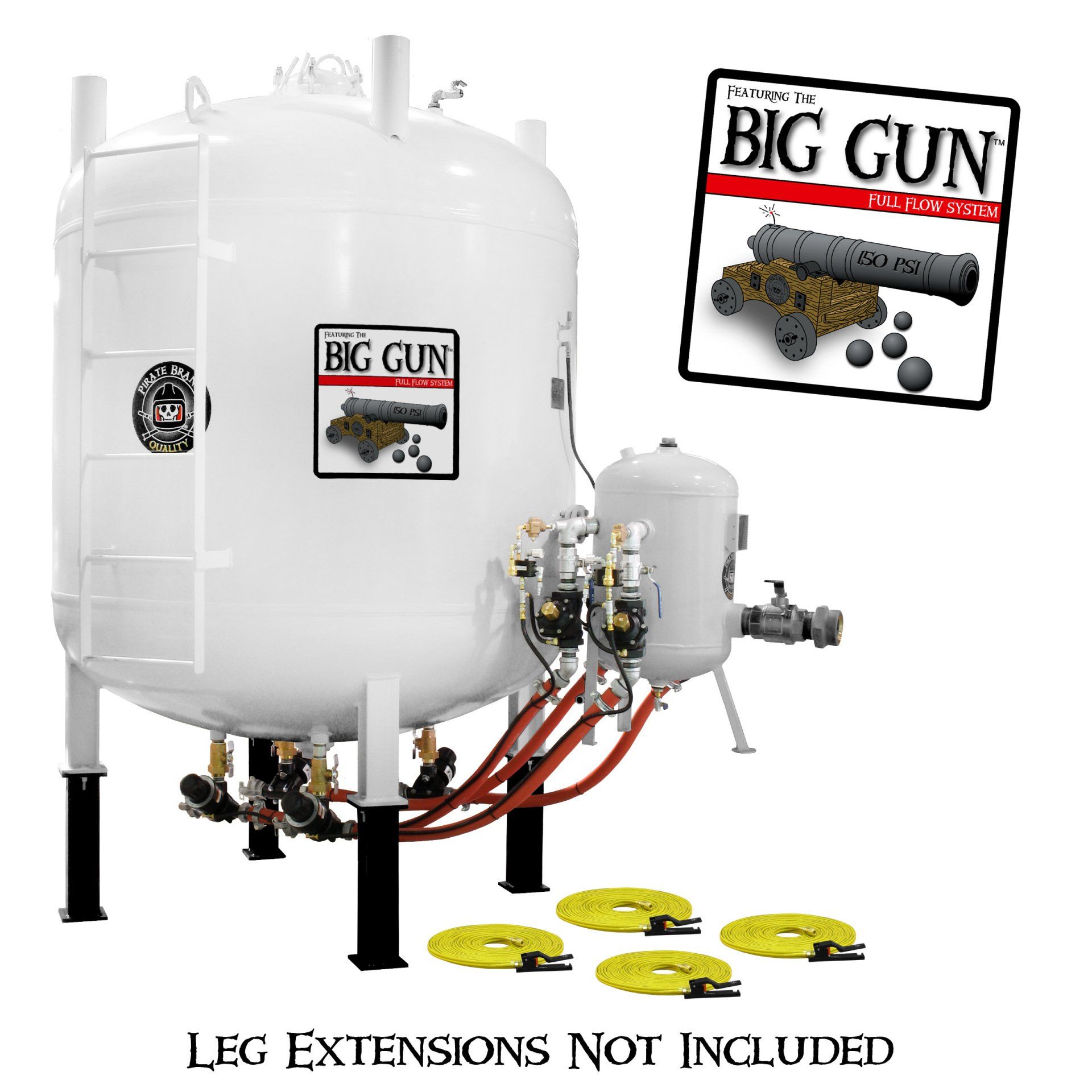 Big Gun 160 CU FT Bulk Blast Machine with 4 Yellow Hose — Houston, TX — T-Tex Industries LLC GP