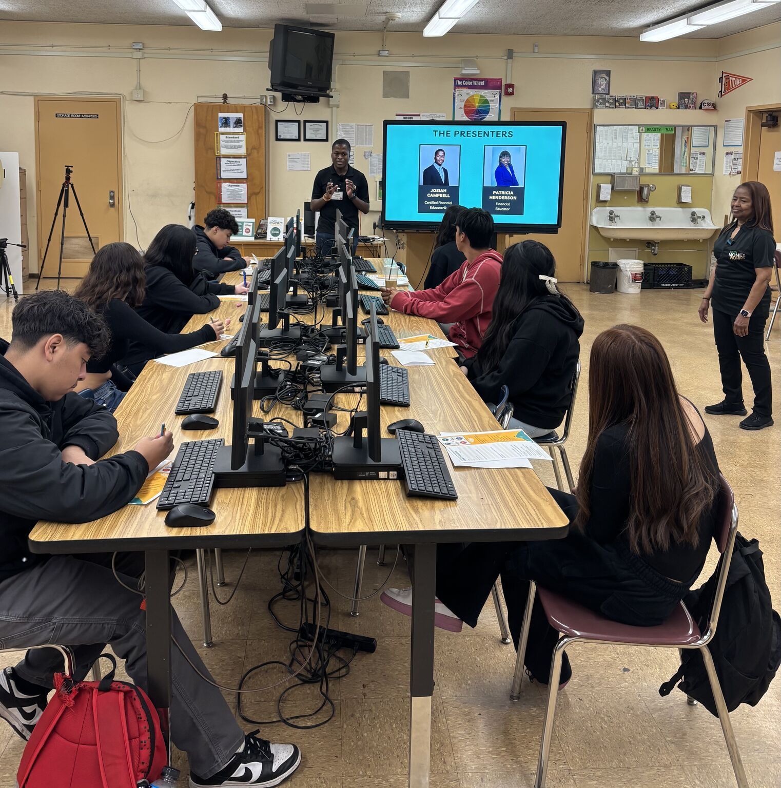 Josiah taught South Gate High students the foundations of financial literacy.