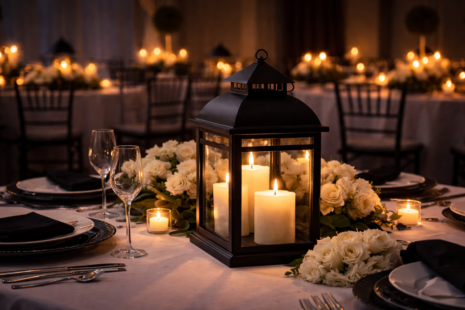 Sample table set-up for the vision dinner