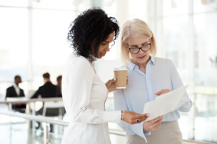 Mentor-mentee discussing about a certain mentorship topic