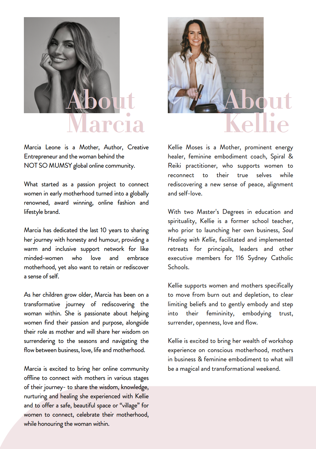 Two women are standing next to each other in a magazine.