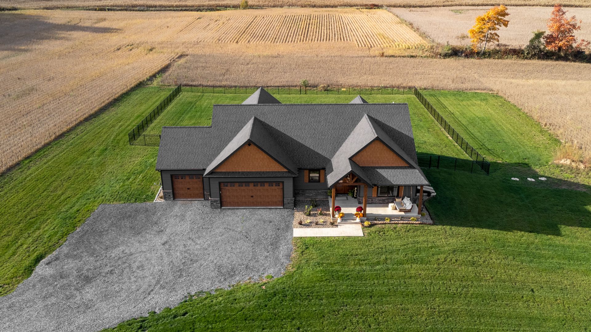 Custom home with fenced in backyard in State College, PA