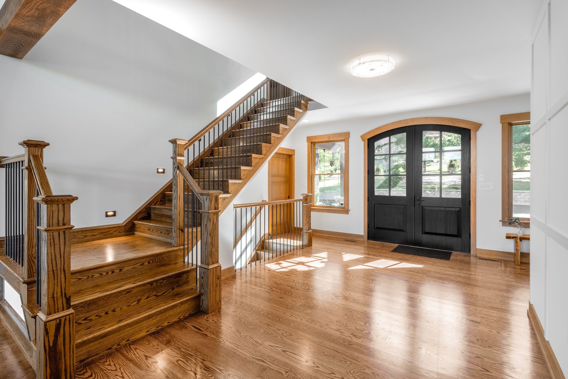 Custom home builder entryway in State College, PA. Amish home builder
