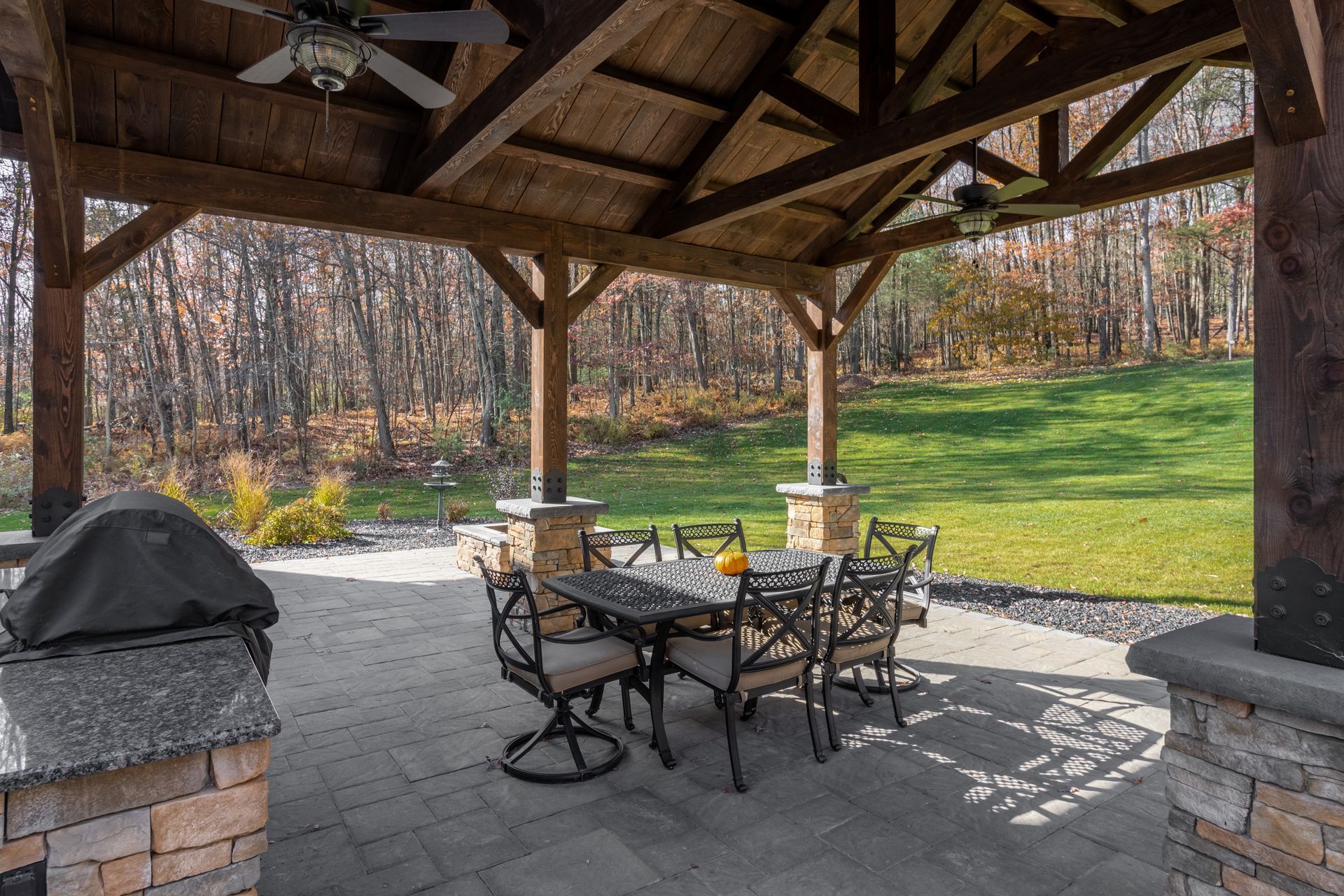 Custom outdoor living space with pavillion State College, PA