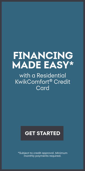 Ad promoting financing for residential services. Text reads 