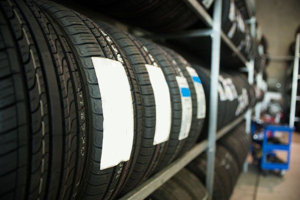 Newly Car Tires in Display — Automotive Servicing in New Lambton, NSW