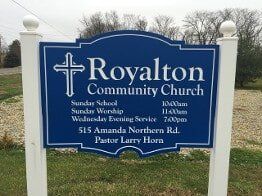 Royalton Community Church Sign Board — Royalton, OH — Royalton Community Church