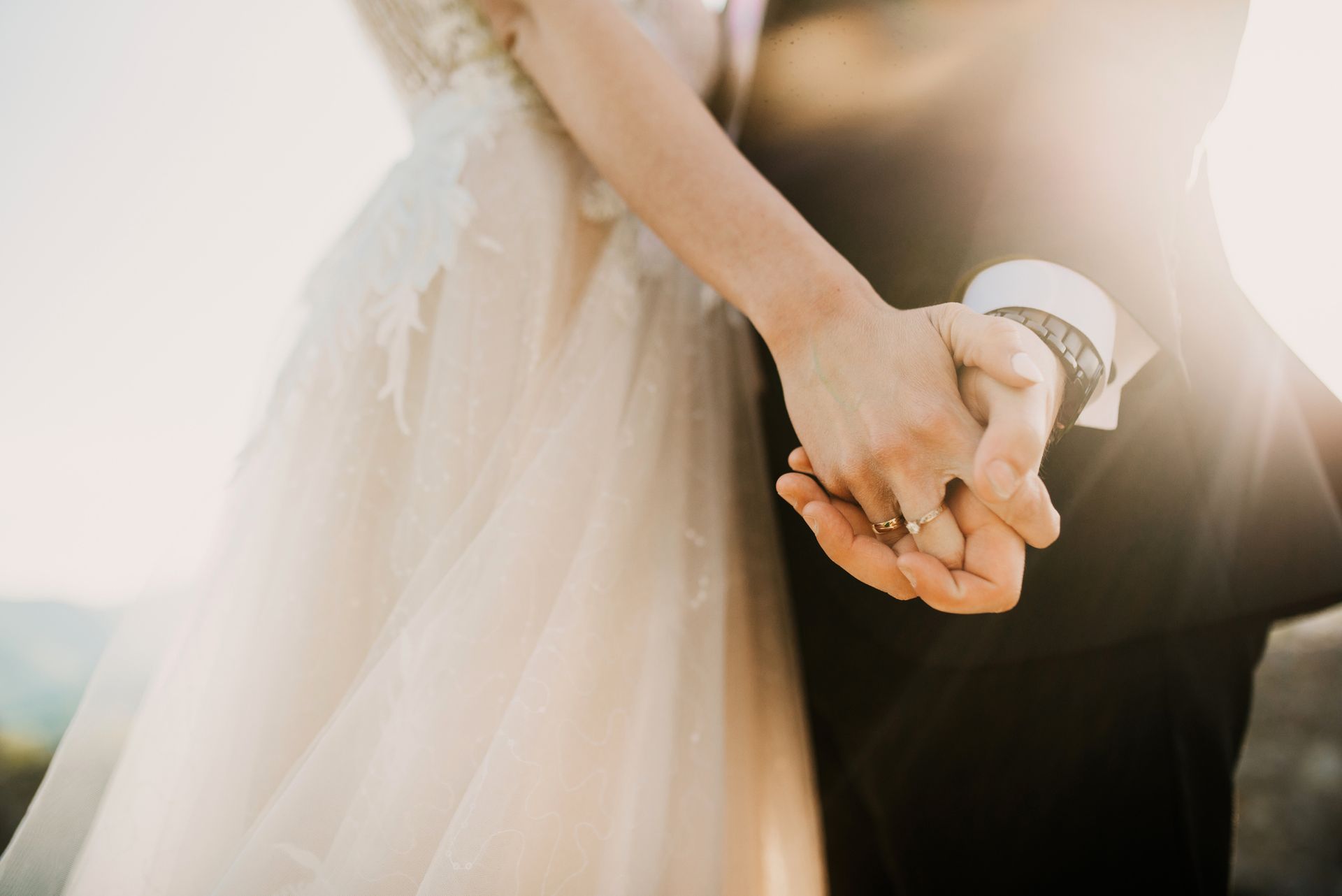 Wedding Couple On Terrace — St. Louis, MO — The Caramel Room