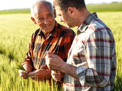 Two Man Discussing On Field - Microbiology services in Watsonville, CA