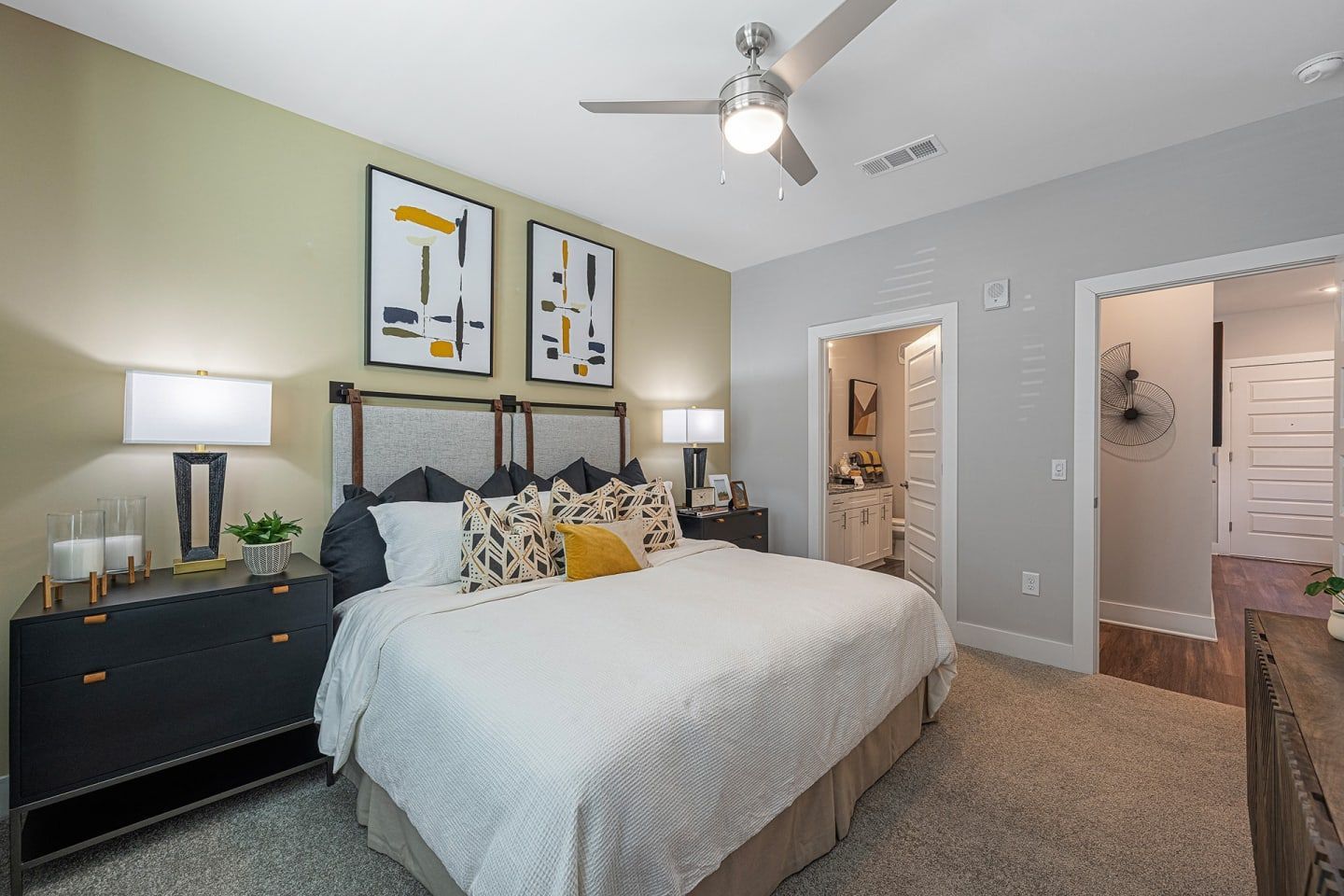 Bedroom at Populus Westside in Atlanta, GA.