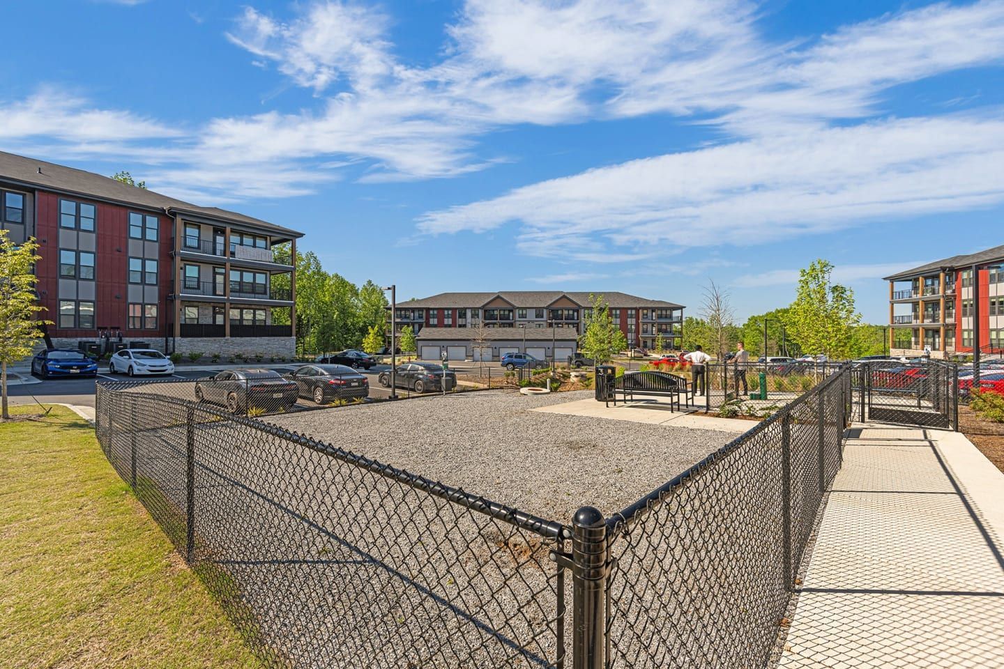 Dog park at Populus Westside in Atlanta, GA.