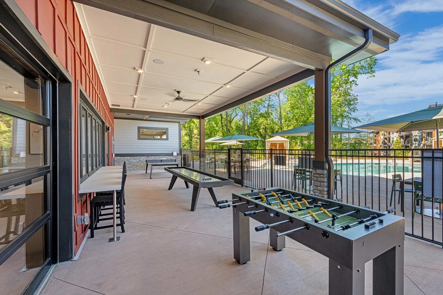 Foosball table at Populus Westside in Atlanta, GA.